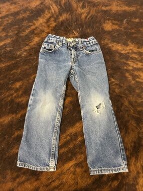 GAP Light Blue Boys Distressed Straight Jeans